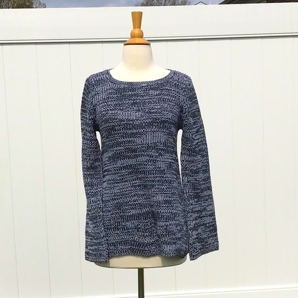 NWOT Cable & Gauge Black and White Knit Bell Sleeve Sweater Size Small - Picture 1 of 11